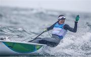 10 August 2016; Annalise Murphy of Ireland in action during Race 6 of the Women's Laser Radial on the Escola Naval course, Copacabana, during the 2016 Rio Summer Olympic Games in Rio de Janeiro, Brazil. Photo by Jesus Renedo/Sportsfile