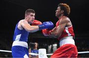 10 August 2016; Joe Ward of Ireland, left, in action against Carlos Andres Mina of Ecuador during their Light-Heavyweight preliminary round of 16 bout at the Riocentro Pavillion 6 Arena during the 2016 Rio Summer Olympic Games in Rio de Janeiro, Brazil. Photo by Ramsey Cardy/Sportsfile