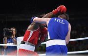 10 August 2016; Joe Ward of Ireland, right, in action against Carlos Andres Mina of Ecuador during their Light-Heavyweight preliminary round of 16 bout at the Riocentro Pavillion 6 Arena during the 2016 Rio Summer Olympic Games in Rio de Janeiro, Brazil. Photo by Ramsey Cardy/Sportsfile