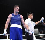 10 August 2016; Joe Ward of Ireland following his Light-Heavyweight preliminary round of 16 bout with Carlos Andres Mina of Ecuador at the Riocentro Pavillion 6 Arena during the 2016 Rio Summer Olympic Games in Rio de Janeiro, Brazil. Photo by Ramsey Cardy/Sportsfile