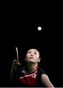 10 August 2016; Ai Fukuhara of Japan competes in the Women's Single's Bronze Medal Match between Song I Kim of the Democratic People's Republic of Korea and Ai Fukuhara of Japan in the Riocentro Pavillion 3 Arena during the 2016 Rio Summer Olympic Games in Rio de Janeiro, Brazil. Photo by Stephen McCarthy/Sportsfile