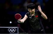 10 August 2016; Xiaoxia Li of China competes in the Women's Single's Gold Medal Match between Ning Ding of China and Xiaoxia Li of China in the Riocentro Pavillion 3 Arena during the 2016 Rio Summer Olympic Games in Rio de Janeiro, Brazil. Photo by Stephen McCarthy/Sportsfile
