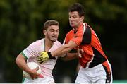 10 August 2016; Peter Hughes of Canada in action against Neill Brosnan of Eire Og San Francisco during the Etihad Airways GAA World Games 2016 - Day 2 at UCD in Dublin. Photo by Sam Barnes/Sportsfile