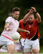 10 August 2016; Phil Scherer of Canada in action against Eric Fallon of Eire Og San Francisco during the Etihad Airways GAA World Games 2016 - Day 2 at UCD in Dublin. Photo by Sam Barnes/Sportsfile