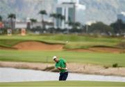 11 August 2016; Padraig Harrington of Ireland chips on to the 3rd green during Round 1 of the Men's Strokeplay competition at the Olympic Golf Course, Barra de Tijuca, during the 2016 Rio Summer Olympic Games in Rio de Janeiro, Brazil. Photo by Brendan Moran/Sportsfile