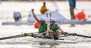 11 August 2016; Gary O'Donovan and Paul O'Donovan of Ireland following the Men's Lightweight Double Sculls semi-finals in Lagoa Stadium, Copacabana, during the 2016 Rio Summer Olympic Games in Rio de Janeiro, Brazil. Photo by Stephen McCarthy/Sportsfile
