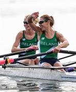 11 August 2016; Sinead Lynch, right, and Claire Lamb of Ireland following the Women's Lightweight Double Sculls semi-finals at Lagoa Stadium, Copacabana, during the 2016 Rio Summer Olympic Games in Rio de Janeiro, Brazil. Photo by Stephen McCarthy/Sportsfile