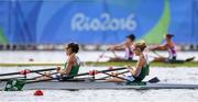 11 August 2016; Sinead Lynch and Claire Lamb of Ireland in action during the Women's Lightweight Double Sculls semi-finals at Lagoa Stadium, Copacabana, during the 2016 Rio Summer Olympic Games in Rio de Janeiro, Brazil. Photo by Stephen McCarthy/Sportsfile