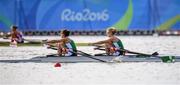11 August 2016; Sinead Lynch and Claire Lamb of Ireland in action during the Women's Lightweight Double Sculls semi-finals at Lagoa Stadium, Copacabana, during the 2016 Rio Summer Olympic Games in Rio de Janeiro, Brazil. Photo by Stephen McCarthy/Sportsfile