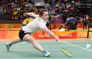 11 August 2016; Chloe Magee of Ireland in action against Yihan Wang of People's Republic of China during their Women's Singles Group Play Stage - Group P match in the Riocentro Pavillion 4 Arena, Barra da Tijuca, during the 2016 Rio Summer Olympic Games in Rio de Janeiro, Brazil. Photo by Ramsey Cardy/Sportsfile