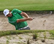 11 August 2016; Padraig Harrington of Ireland chips out of a bunker on the 12th fairway during Round 1 of the Men's Strokeplay competition at the Olympic Golf Course, Barra de Tijuca, during the 2016 Rio Summer Olympic Games in Rio de Janeiro, Brazil. Photo by Brendan Moran/Sportsfile
