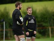 11 August 2016; Ulster's Paddy Jackson, right, along with Iain Henderson during an open training session at Virginia RFC in Virginia, Co Cavan. Photo by Oliver McVeigh/Sportsfile