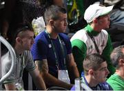 11 August 2016; Irish boxers, from left to right, Paddy Barnes, David Oliver Joyce, Joe Ward and Michael Conlan watch on during Steven Donnelly's fight against Tuvshinbat Byamba of Mongolia during the 2016 Rio Summer Olympic Games in Rio de Janeiro, Brazil. Photo by Ramsey Cardy/Sportsfile
