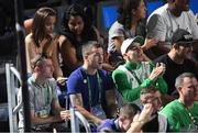 11 August 2016; Irish boxers, from left to right, Paddy Barnes, David Oliver Joyce, Joe Ward and Michael Conlan watch on during Steven Donnelly's fight against Tuvshinbat Byamba of Mongolia during the 2016 Rio Summer Olympic Games in Rio de Janeiro, Brazil. Photo by Ramsey Cardy/Sportsfile