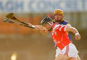 24 October 2010; Eddie McCloskey, Loughgiel Shamrocks, in action against Mickey McDermott, Keady Lamh Derg. AIB Ulster Hurling Senior Club Championship Final, Keady Lamh Derg v Loughgiel Shamrocks, Casement Park, Belfast, Co. Antrim. Photo by Sportsfile