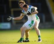 24 October 2010; Ian Lonergan, Moorefield, in action against Zach Touhy, Portlaoise, AIB GAA Football Leinster Club Senior Championship Quarter-Final, Moorefield v Portlaoise, O'Moore Park, Portlaoise, Co. Laois. Picture credit: Stephen McCarthy / SPORTSFILE