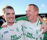 24 October 2010; Brian Kelly, left, and Sheamie Cummins, O'Loughlin Gaels, celebrate after the match. Kilkenny County Senior Hurling Championship Final, Carrickshock v O'Loughlin Gaels, Nowlan Park, Kilkenny. Picture credit: Brian Lawless / SPORTSFILE