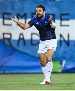 11 August 2016; Julien Candelon of France after scoring a try during the Men's Rugby Sevens placing 7-8 match between France and Australia during the 2016 Rio Summer Olympic Games at Deodoro Stadium in Rio de Janeiro, Brazil. Photo by Stephen McCarthy/Sportsfile