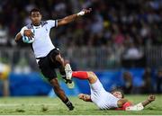11 August 2016; Vatemo Ravouvou of Fiji is tackled by Dan Bibby of Great Britain during the Men's Rugby Sevens gold medal match between Fiji and Great Britain during the 2016 Rio Summer Olympic Games at Deodoro Stadium in Rio de Janeiro, Brazil. Photo by Stephen McCarthy/Sportsfile
