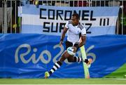 11 August 2016; Leone Nakarawa of Fiji on his way to scoring a try during the Men's Rugby Sevens gold medal match between Fiji and Great Britain during the 2016 Rio Summer Olympic Games at Deodoro Stadium in Rio de Janeiro, Brazil. Photo by Stephen McCarthy/Sportsfile