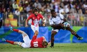 11 August 2016; Josua Tuisova of Fiji is tackled by Sam Cross of Great Britain during the Men's Rugby Sevens gold medal match between Fiji and Great Britain during the 2016 Rio Summer Olympic Games at Deodoro Stadium in Rio de Janeiro, Brazil. Photo by Stephen McCarthy/Sportsfile