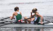 12 August 2016; Claire Lamb and Sinead Lynch of Ireland react after the Women's Lightweight Double Sculls A final in Lagoa Stadium, Copacabana, during the 2016 Rio Summer Olympic Games in Rio de Janeiro, Brazil. Photo by Stephen McCarthy/Sportsfile