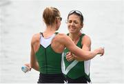 12 August 2016; Sinead Lynch, right, and Claire Lamb of Ireland react after finishing the Women's Lightweight Double Sculls A final in Lagoa Stadium, Copacabana, during the 2016 Rio Summer Olympic Games in Rio de Janeiro, Brazil. Photo by Stephen McCarthy/Sportsfile