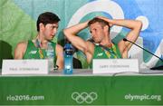 12 August 2016; Paul O'Donovan, left, and Gary O'Donovan of Ireland during a press conference following the Men's Lightweight Double Sculls A final in Lagoa Stadium, Copacabana, during the 2016 Rio Summer Olympic Games in Rio de Janeiro, Brazil. Photo by Brendan Moran/Sportsfile