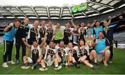 12 August 2016; Middle East players celebrate their victory in the GAA World Games Mens Football Irish Cup Final during Day 4 of the Etihad Airways GAA World Games 2016 at Croke Park in Dublin. Photo by Seb Daly/Sportsfile