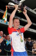 12 August 2016; Captain of New York Shane Hogan lifts the trophy following his side's victory in the GAA World Games Mens Football Native Cup Final during Day 4 of the Etihad Airways GAA World Games 2016 at Croke Park in Dublin. Photo by Seb Daly/Sportsfile