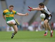 12 August 2016; Shane Mahon of Abu Dhabi Na Fianna in action against Michael Scully of Middle East during GAA World Games Mens Football Irish Cup Day 4 of the Etihad Airways GAA World Games 2016 at Croke Park in Dublin. Photo by Eóin Noonan/Sportsfile