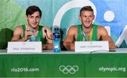 12 August 2016; Paul O'Donovan, left, and Gary O'Donovan of Ireland during a press conference after the Men's Lightweight Double Sculls A final in Lagoa Stadium, Copacabana, during the 2016 Rio Summer Olympic Games in Rio de Janeiro, Brazil. Photo by Brendan Moran/Sportsfile