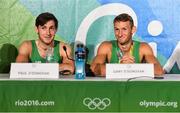 12 August 2016; Paul O'Donovan, left, and Gary O'Donovan of Ireland during a press conference after the Men's Lightweight Double Sculls A final in Lagoa Stadium, Copacabana, during the 2016 Rio Summer Olympic Games in Rio de Janeiro, Brazil. Photo by Brendan Moran/Sportsfile