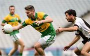 12 August 2016; Ciaran McGinley, left, of Abu Dhabi Na Fianna in action against Colm Coyle of Middle East during Day 4 of the Etihad Airways GAA World Games 2016 at Croke Park in Dublin. Photo by Seb Daly/Sportsfile