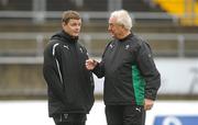 28 October 2010; Ireland's Brian O'Driscoll with assistant coach Alan Gaffney during squad training ahead of their Autumn International game against South Africa on November the 6th. Ireland Rugby Squad Training, Thomond Park, Limerick. Picture credit: Diarmuid Greene / SPORTSFILE