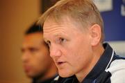 28 October 2010; Leinster head coach Joe Schmidt speaking during a press conference ahead of their Celtic League game against Edinburgh on Saturday. Leinster Rugby Press Conference, David Lloyd Riverview, Clonskeagh, Dublin. Picture credit: Alan Place / SPORTSFILE