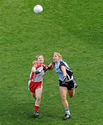 26 September 2010; Maria Kavanagh, Dublin, in action against Catriona McGahan, Tyrone. TG4 All-Ireland Senior Ladies Football Championship Final, Dublin v Tyrone, Croke Park, Dublin. Picture credit: Brendan Moran / SPORTSFILE