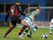 28 October 2010; Daniel McGuinness, Shamrock Rovers, in action against Roberto Lopez, Bohemians. Airtricity Under-20 League Final, Shamrock Rovers v Bohemians, Tallaght Stadium, Tallaght, Dublin. Picture credit: Brian Lawless / SPORTSFILE