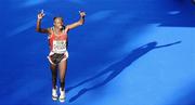 25 October 2010; Chesoo Jonath Kipchirchir, Kenya, celebrates taking fourth place during the Lifestyle Sports - adidas Dublin Marathon 2010. Dublin. Picture credit: Stephen McCarthy / SPORTSFILE