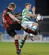 28 October 2010; Mark O'Reilly, Bohemians, in action against Daniel McGuinness, Shamrock Rovers. Airtricity Under-20 League Final, Shamrock Rovers v Bohemians, Tallaght Stadium, Tallaght, Dublin. Picture credit: Brian Lawless / SPORTSFILE