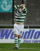 28 October 2010; Conor Murphy, Shamrock Rovers, reacts to a missed chance. Airtricity Under-20 League Final, Shamrock Rovers v Bohemians, Tallaght Stadium, Tallaght, Dublin. Picture credit: Brian Lawless / SPORTSFILE