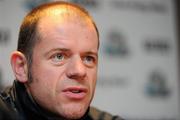 29 October 2010; Ireland International Rules head coach Anthony Tohill speaking during a press conference ahead of their second match against Australia on Saturday. International Rules press conference, Croke Park, Dublin. Picture credit: Alan Place / SPORTSFILE