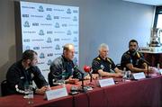 29 October 2010; Ireland International Rules head coach Anthony Tohill, 2nd left, speaking during a press conference ahead of their second match against Australia on Saturday. International Rules press conference, Croke Park, Dublin. Picture credit: Alan Place / SPORTSFILE