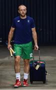 12 August 2016; Eugene Magee of Ireland arrives ahead of the Pool B match between Ireland and Argentina at the Olympic Hockey Centre, Deodoro, during the 2016 Rio Summer Olympic Games in Rio de Janeiro, Brazil. Photo by Stephen McCarthy/Sportsfile