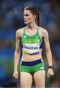 12 August 2016; Ciara Mageean of Ireland warms up ahead of round 1 of the Women's 1500m in the Olympic Stadium, Maracanã, during the 2016 Rio Summer Olympic Games in Rio de Janeiro, Brazil. Photo by Ramsey Cardy/Sportsfile