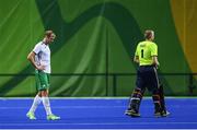12 August 2016; Conor Harte of Ireland, left, and his brother David Harte leave the field following defeat after the Pool B match between Ireland and Argentina at the Olympic Hockey Centre, Deodoro, during the 2016 Rio Summer Olympic Games in Rio de Janeiro, Brazil. Photo by Stephen McCarthy/Sportsfile