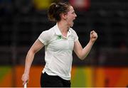 12 August 2016; Chloe Magee of Ireland celebrates a point during their Women's Singles Group Play Stage - Group P match in the Riocentro Pavillion 4 Arena, Barra da Tijuca, during the 2016 Rio Summer Olympic Games in Rio de Janeiro, Brazil. Photo by Brendan Moran/Sportsfile