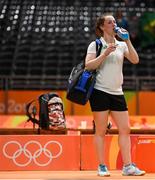 12 August 2016; Chloe Magee of Ireland after her match with Karin Schnaase of Germany in their Women's Singles Group Play Stage - Group P match in the Riocentro Pavillion 4 Arena, Barra da Tijuca, during the 2016 Rio Summer Olympic Games in Rio de Janeiro, Brazil. Photo by Brendan Moran/Sportsfile