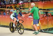 13 August 2016; Shannon McCurley of Ireland following her fourth place finish in the repechage of the Women's Keirin at the Rio Olympic Velodrome, Barra da Tijuca, during the 2016 Rio Summer Olympic Games in Rio de Janeiro, Brazil. Photo by Ramsey Cardy/Sportsfile