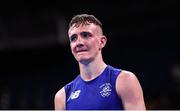 13 August 2016; Brendan Irvine of Ireland following his Light-Flyweight preliminary round of 32 bout defeat to Shakhobidin Zoirov of Uzbekistan in the Riocentro Pavillion 6 Arena during the 2016 Rio Summer Olympic Games in Rio de Janeiro, Brazil. Photo by Stephen McCarthy/Sportsfile